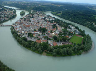 L'ansa dell'Inn che circonda Wasserburg